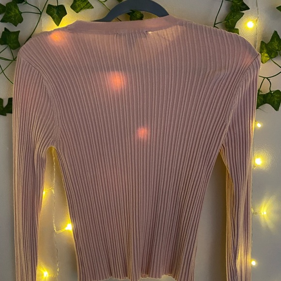 LOVELY PINK RIBBED SWEATER - Picture 2 of 2